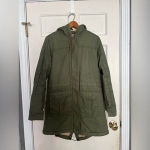 Patagonia Insulated Prairie Dawn Parka Sage Women Cotton Canvas/Sherpa